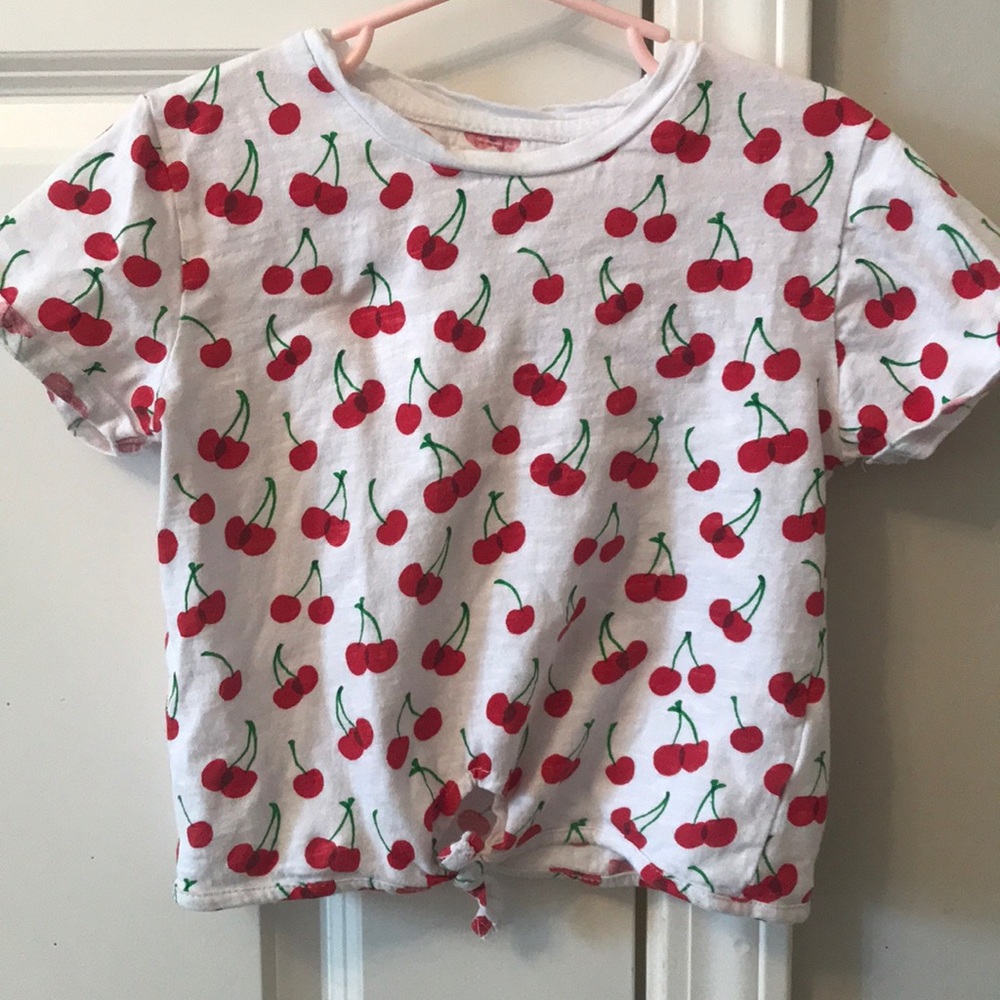 Sweet as pie cherry shirt! Tie front! Adorable!!!!